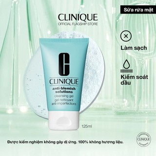 Gel rửa mặt giảm mụn làm dịu da tức thì Clinique Anti-Blemish Solutions Cleansing Gel 125ml