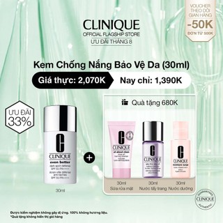 Kem chống nắng mỏng nhẹ có màu làm đều màu da Clinique Even Better Dark Spot Defense SPF 50/PA++++ 30ml - Sheer Tint
