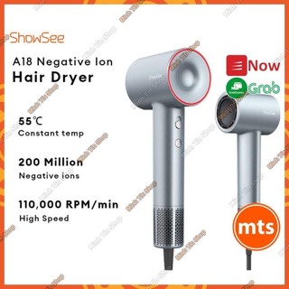 Máy sấy tóc ion âm showsee a18 chính hãng - công suất 1600w làm khô tóc nhanh dưỡng ẩm - minh tín shop