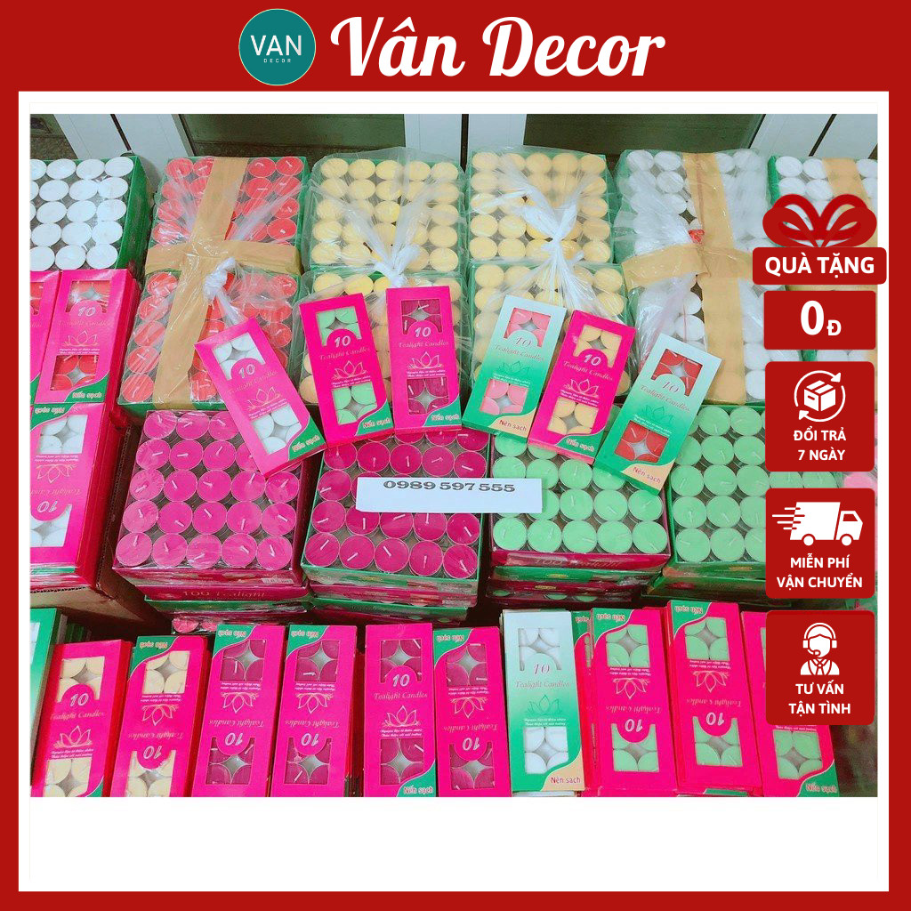[Mẫu Hot] Set nến tealight sinh nhật, tỏ tình ( 300 viên nến tealight trắng+ 200 cánh hoa đỏ)