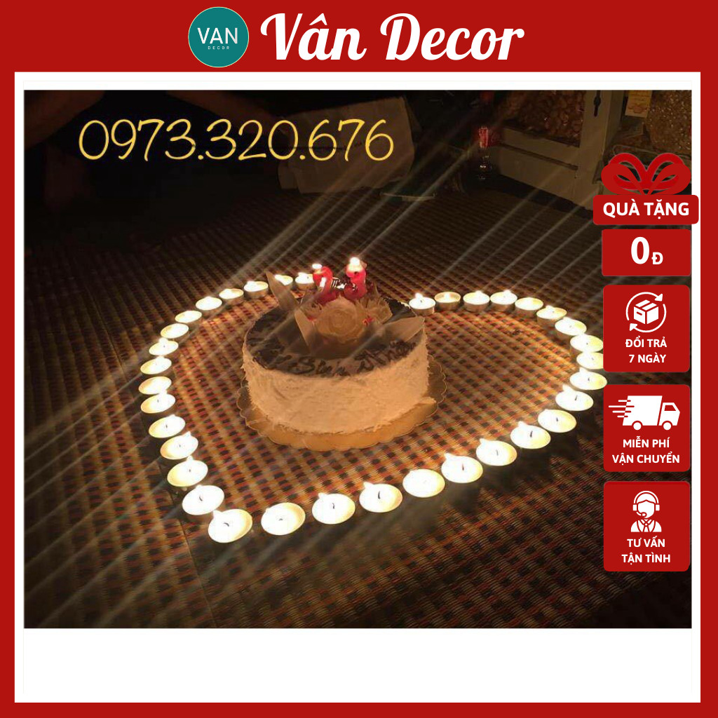SET nến tealight trang trí sinh nhật ( 40 viên nến tealight)