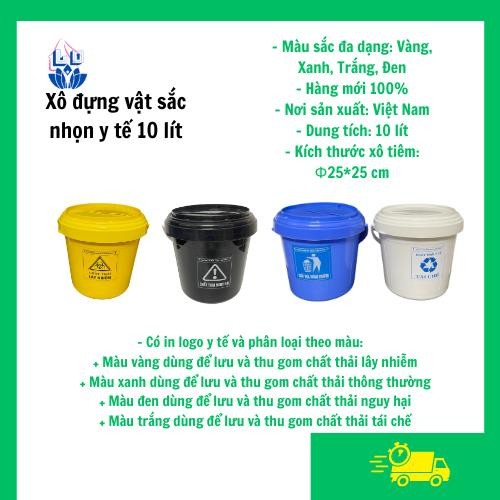 Xô đựng rác thải y tế 10L