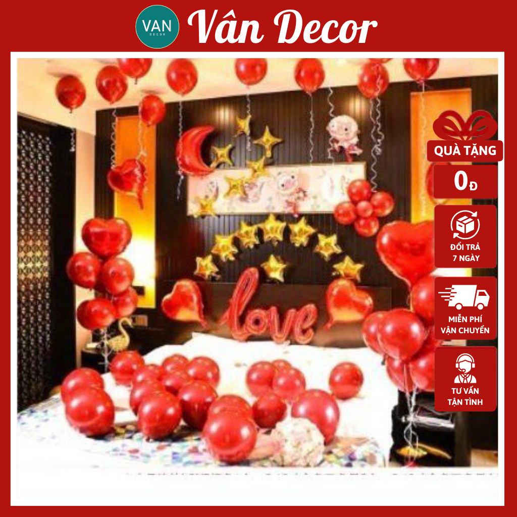 [Mẫu Mới] SET BÓNG TRANG TRÍ PHÒNG CƯỚI, TÂN HÔN - PC08