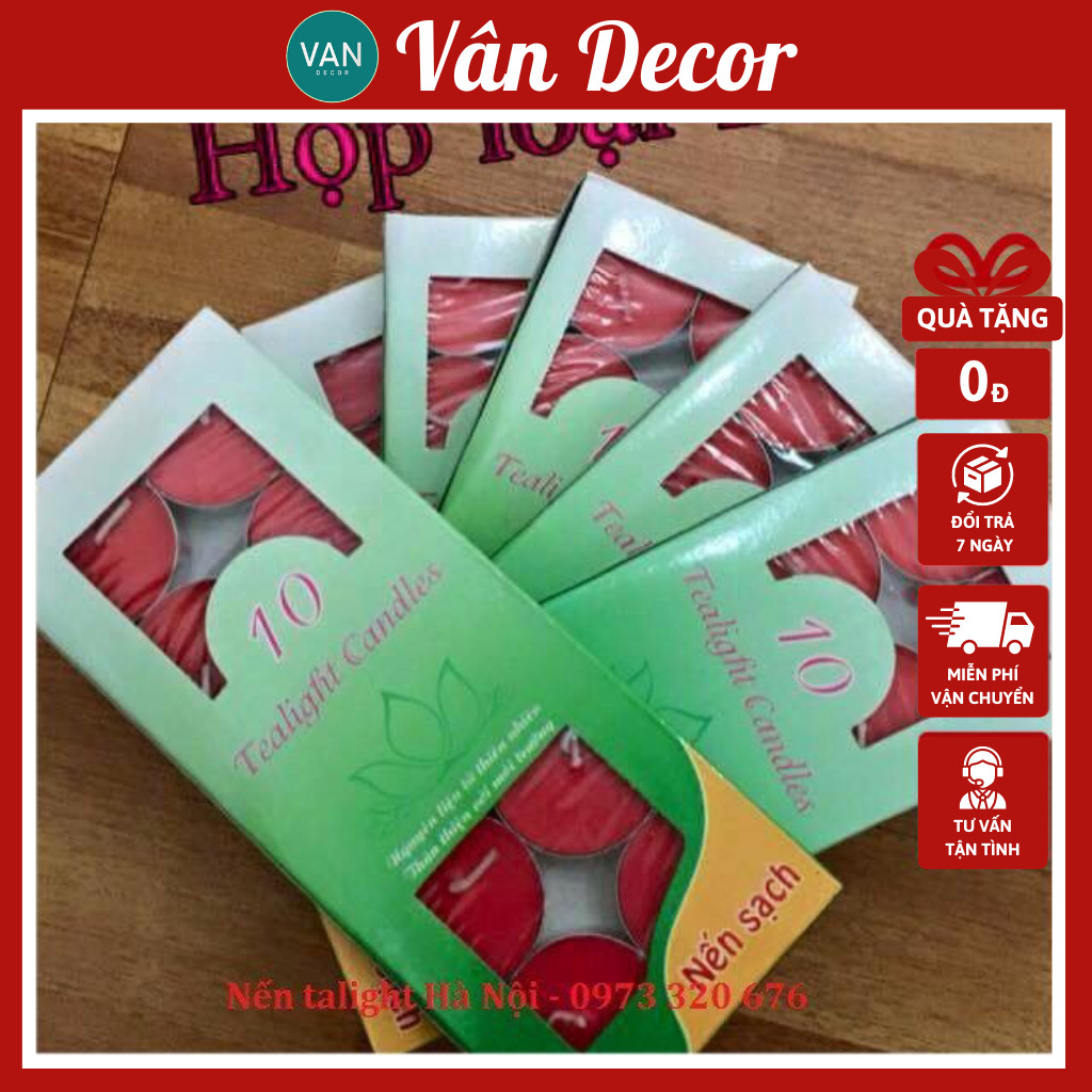 50 viên nến tealight màu đỏ