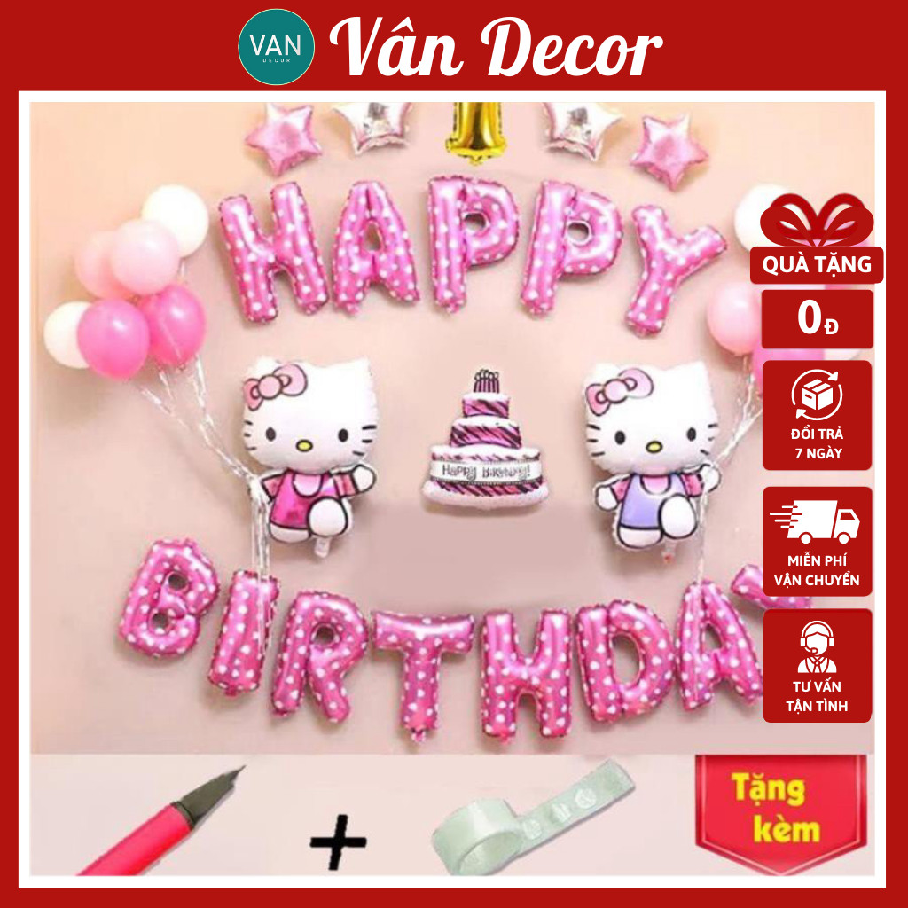Set bóng sinh nhật hello kitty - H29
