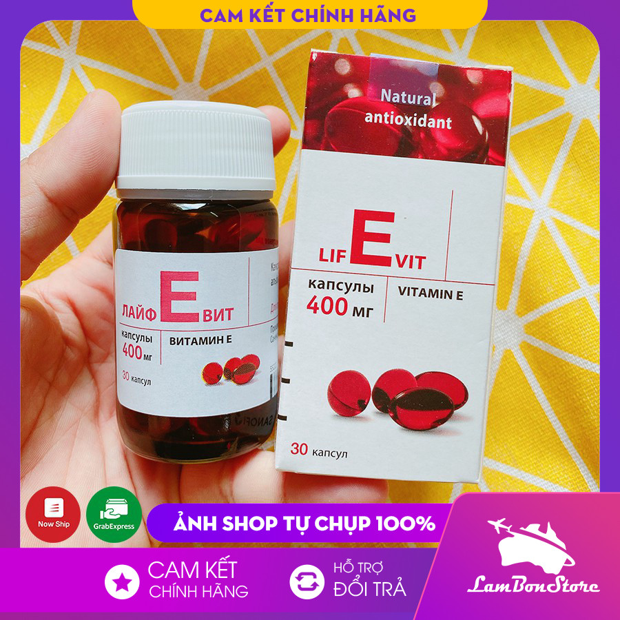 Vitamin E đỏ 400mg, Nga (30 viên)