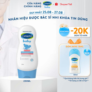 Sữa tắm dưỡng ẩm dịu lành cho bé CETAPHIL BABY MOIST BATH & WASH 230ML