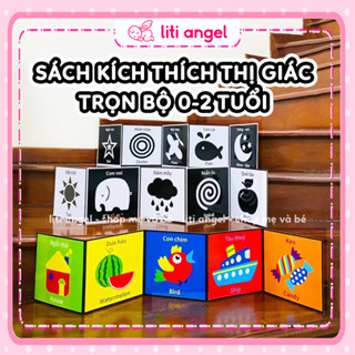 Bộ Sách ZicZac Kích Thích Thị Giác Cho Bé 0-2 Tuổi Giúp Phát Triển Não Bộ Cho Bé