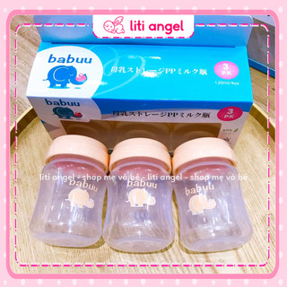  Bình Trữ Sữa Babuu 120ml Cho Mẹ và Bé Set 3 Bình 