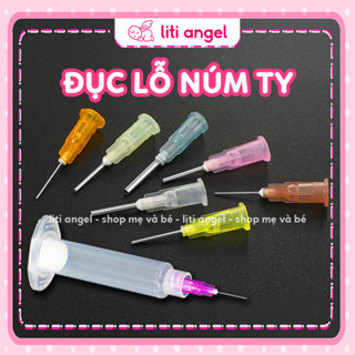 Dụng cụ đục lỗ núm ti bình sữa cho bé, dập lỗ núm ty cho sữa chảy nhiều hơn