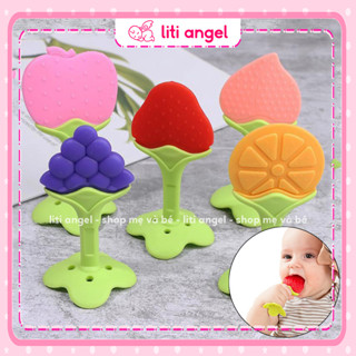 Gặm Nướu Cho Bé Silicon Mềm Hình Trái Cây có hộp nhựa