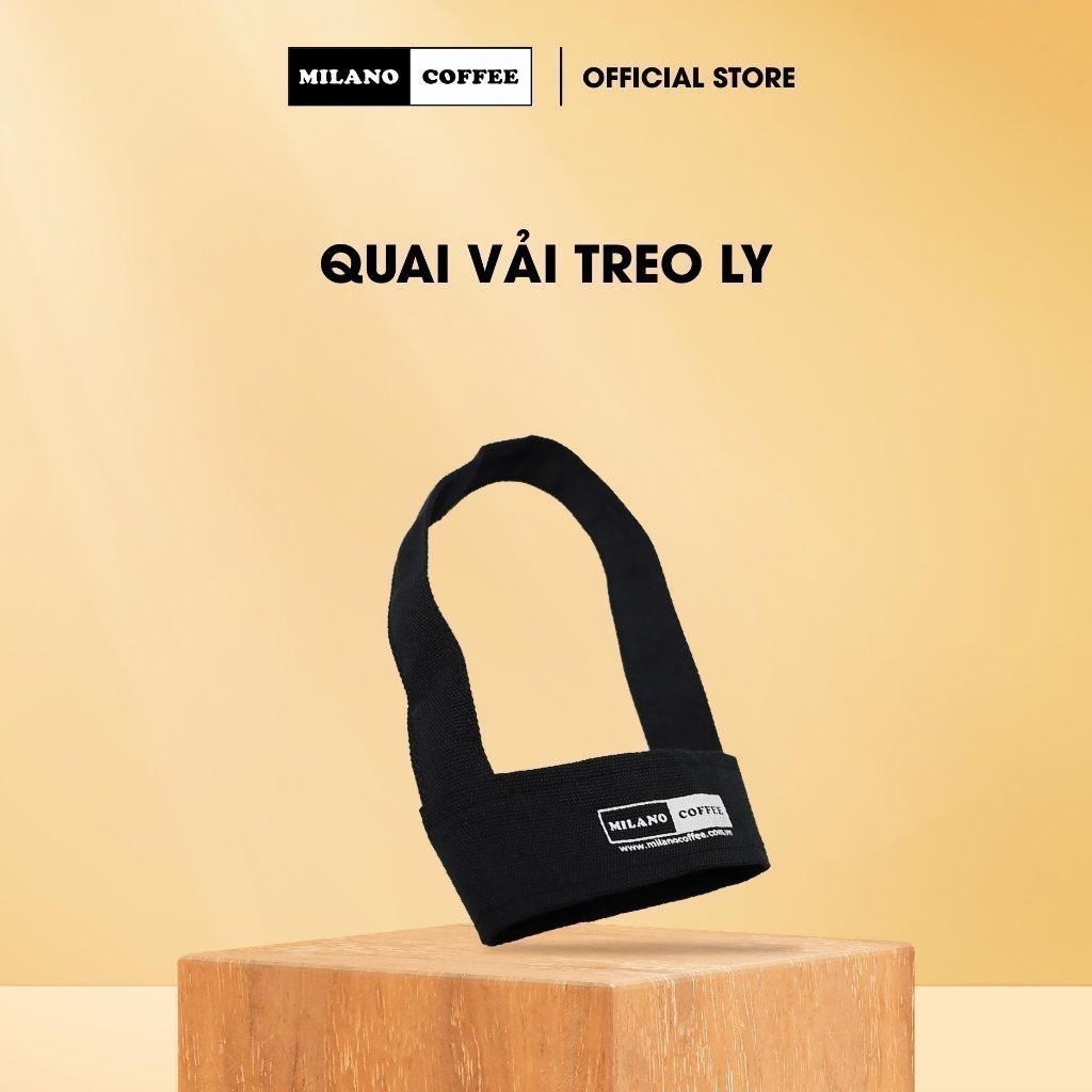 Túi quai vải xách ly màu đen Milano Coffee