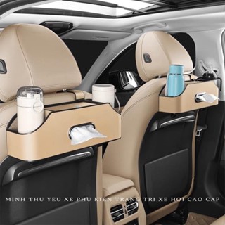 Hộp Đựng Đồ Treo Ghế Ô Tô 3in1 Có Khay Để Cốc, Giá Để Điện Thoại, Hộp Đựng Giấy, Móc Treo Đồ