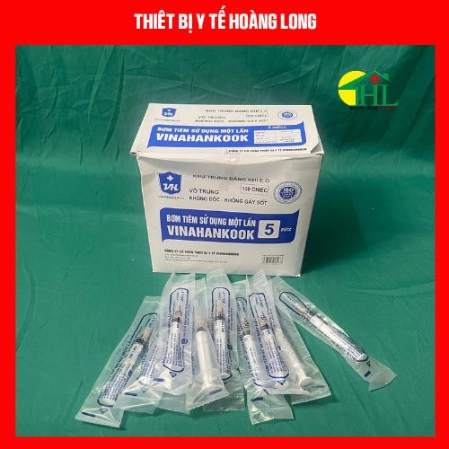 [100 ông]Bơm tiêm Vinahankook 5cc-5ml