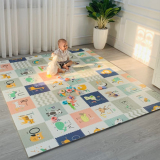 Thảm Xốp Cho Bé Gấp Gọn Tấm Lót Trải Sàn 2 Mặt Chống Thấm Chống Trơn Silicon 1m8 x 2m Mẫu Ngẫu Nhiên