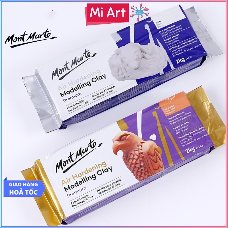 [Hỏa Tốc HCM] Đất Sét Tự Khô Mont Marte Premium - Trắng
