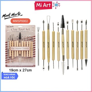 [Hỏa Tốc HCM] Bộ Dụng Cụ 11 Món Làm Đất Sét Mont Marte - Clay Tool Set Signature 11pce - MMSP0002