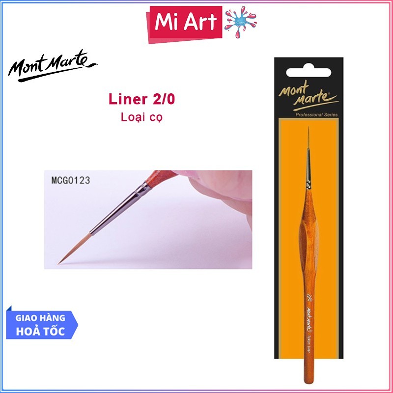 [Hỏa Tốc HCM] Cọ Đi Nét Artist Taklon Liner 2/0 Mont Marte - Artist Brush Taklon Liner 2/0 - MCG0123
