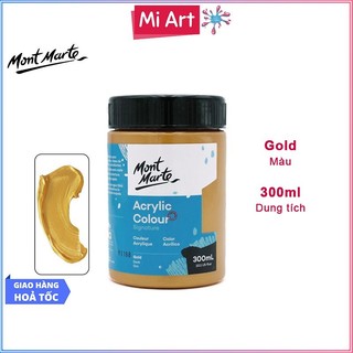   Hỏa Tốc HCM  Màu Acrylic Mont Marte 300ml - Gold - Acrylic Colour Paint Signature 300ml  10.1oz  - MSCH3033 