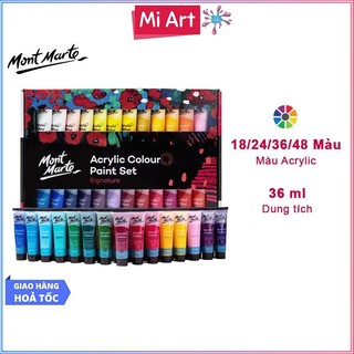   Hỏa Tốc HCM  Bộ Màu Acrylic Mont Marte 18 24 36 48 Màu x 36ml - MSCH1836 MSCH2436 MSCH3636 MSCH4836 
