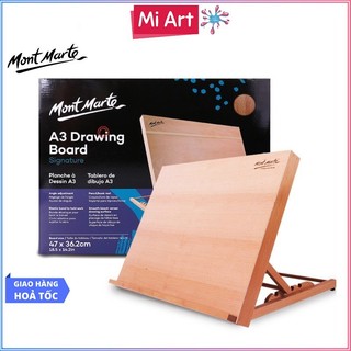   Hỏa Tốc HCM  Bảng Vẽ Để Bàn Gỗ Sồi Mont Marte A3 - Drawing Board Signature A3 - MEA0034 để 