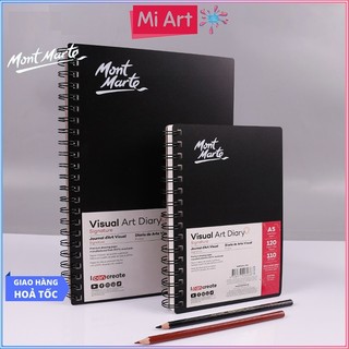   Hỏa Tốc HCM  Sổ Sketch Book Mont Marte Bìa Cứng Gáy Lò Xo A3  A4  A5 - 120 Trang 110gsm - MSB0002 MSB0003 MSB0004 