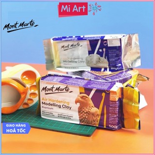 [Hỏa Tốc HCM] Đất Sét Tự Khô Mont Marte Premium 500g - Trắng/Nâu