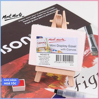   Hỏa Tốc HCM  Khung Canvas Mini 6x8cm Mont Marte Kèm Giá Đỡ - Mini Display Easel with Canvas Signature 6x8cm - MEA0018 