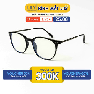 Gọng kính mắt nam nữ LILYEYEWEAR chất liệu nhựa cao cấp chắc chắn màu sắc và kiểu dáng thời trang 3012KOR
