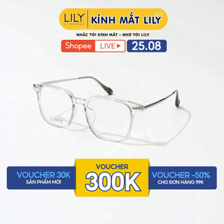 Gọng kính vuông nam nữ LILYEYEWEAR chất liệu B-TITANIUM thiết kế kiểu dáng dễ đeo 29155
