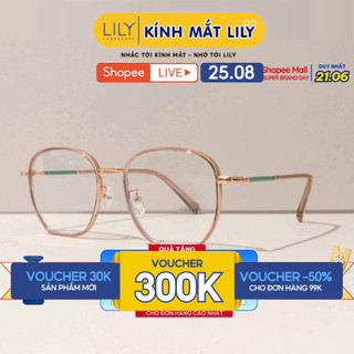 Gọng kính cận thời trang nam nữ LILYEYEWEAR càng nhựa chắc chắn thiết kế kiểu dáng phong cách 1429