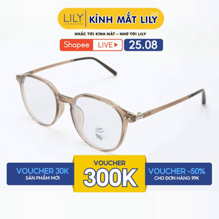 Gọng kính đa giác nam nữ LILYEYEWEAR chất liệu nhựa cao cấp chắc chắn kiểu dáng hiện đại màu sắc thời trang 01223