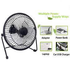 Quạt lồng sắt 819 USB-Fan 3 cánh quay 360 độ