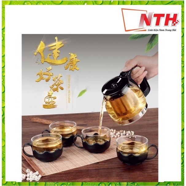 BÌNH LỌC TRÀ KÈM 4 LY THỦY TINH