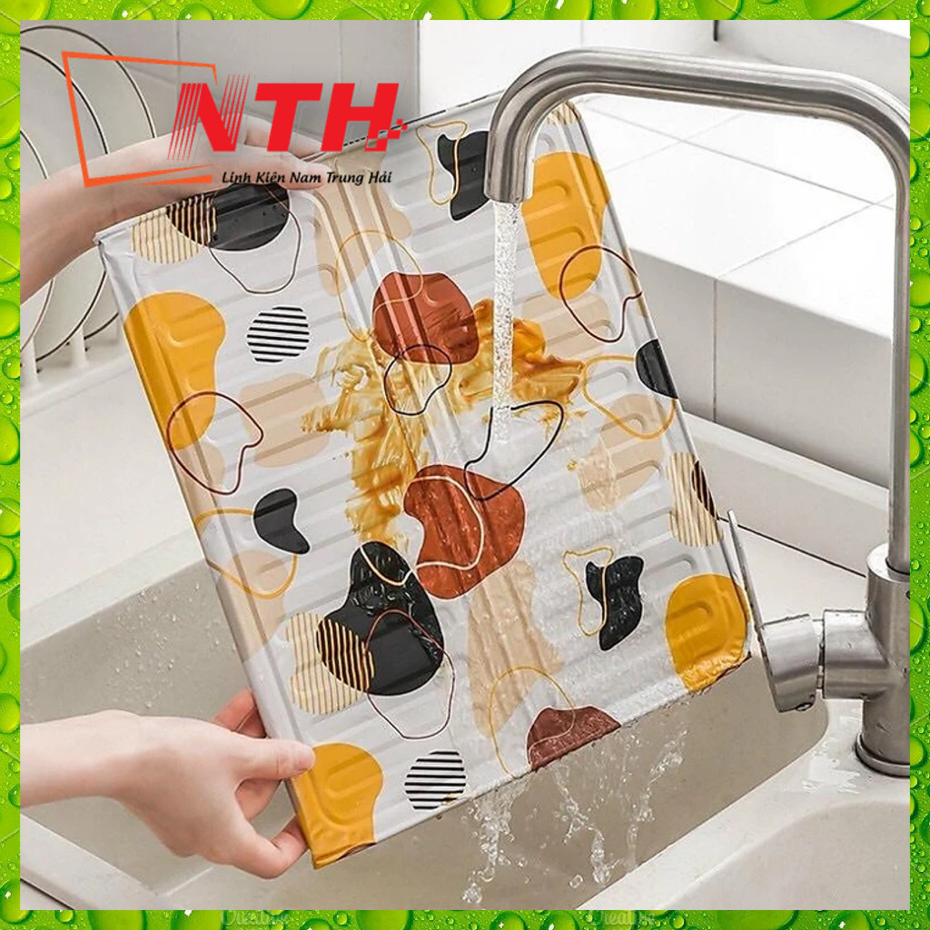Tấm Chắn Dầu Mỡ Mẫu Hoa Văn Gấp Gọn