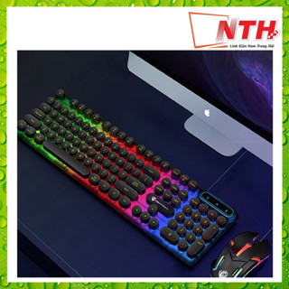 Bàn phím máy tính gaming giả cơ PANTSAN PK100 có dây nút tròn Led 7 màu cực đẹp - NTH