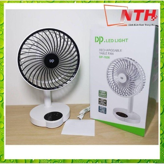 QUẠT SẠC DP-7626 CẢM ỨNG CÓ ĐÈN