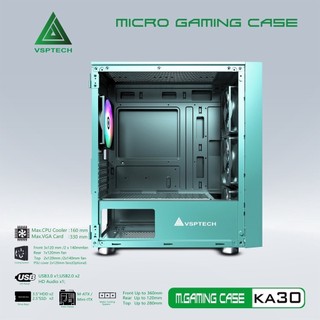 Case Gaming VSP KA30 Mini Tower (Màu Đen-Trắng-Hồng- Xanh)