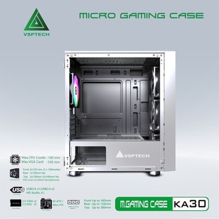 Case Gaming VSP KA30 Mini Tower (Màu Đen-Trắng-Hồng- Xanh)