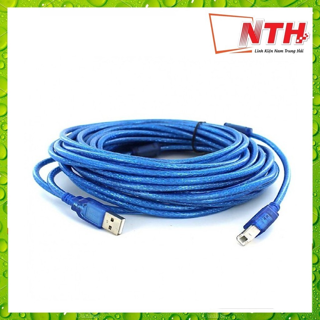 Dây usb máy in 10m xanh