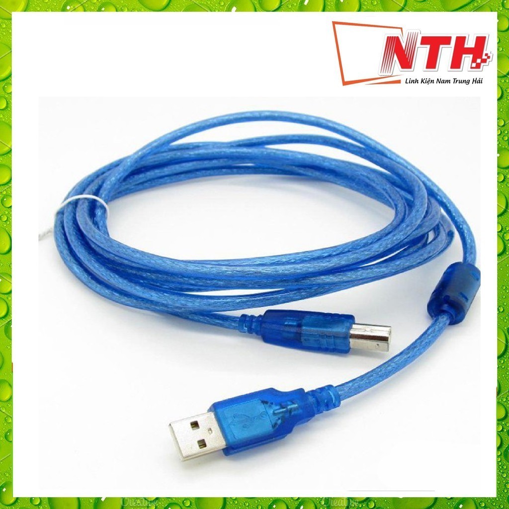 Dây usb máy in xanh