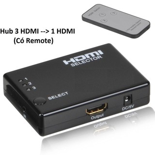 Hub 3 HDMI ra 1 HDMI (có remote)