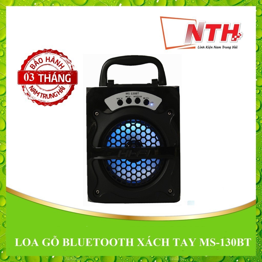 [NTH] LOA GỖ BLUETOOTH XÁCH TAY MS-130BT