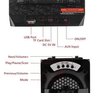 [NTH] LOA GỖ BLUETOOTH XÁCH TAY MS-130BT