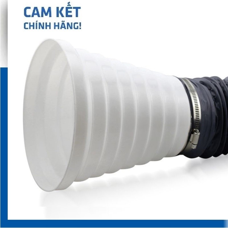 Phễu thu quạt thông gió chuyển từ ống 100mm tới ống 200mm, dễ dàng cắt theo các cỡ ống khác