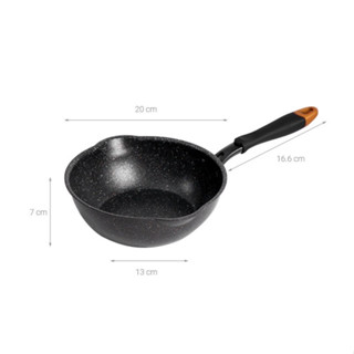 Chảo nhôm chống dính, vân đá, đáy từ Kangaroo KG654xs  kg651xs kg662xs size 20cm