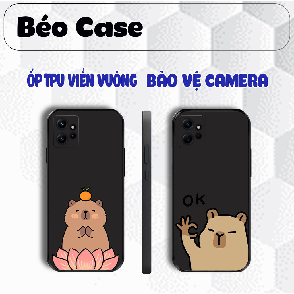 Ốp lưng Redmi Note 12 , Note 12 Pro 5G , Note 12r , Note 12S turbo , Note 12T Pro Capy bara cute tre