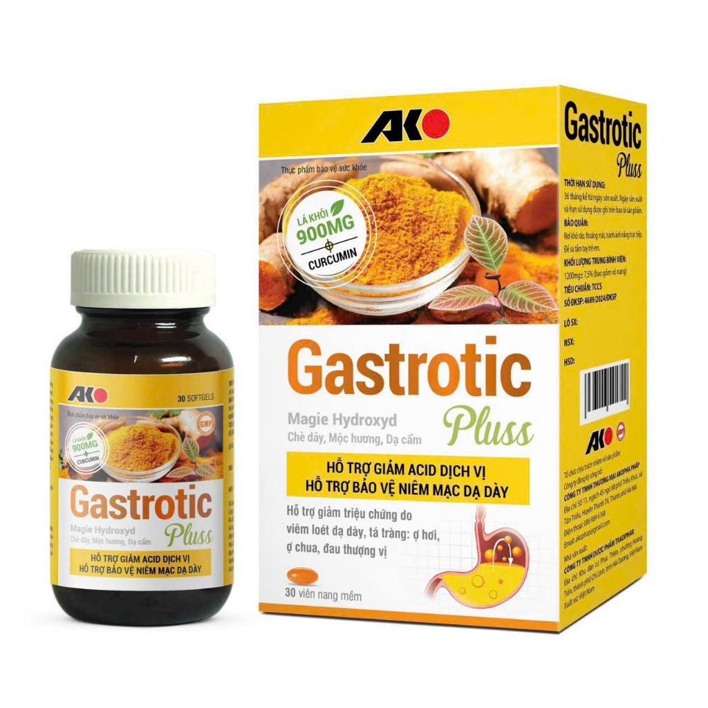 gel dạ dày Gastrotic Pluss viêm loét dạ dày tá tràng Người viên đau dạ dày, hành tá tràng, trào ngượ