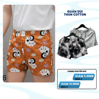 Quần đùi ngủ nam nữ BAMI HOME, vải thun cotton mềm mại mặc nhà, mặc ngủ QNTCT