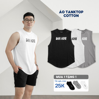 Áo ba lỗ nam  COTTON BAMIHOME Áo thun nam 3 lỗ Tanktop thể thao chất vải co dãn tập gym ATT04